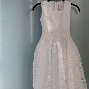 Little Miss White Lace Formal Party Dress